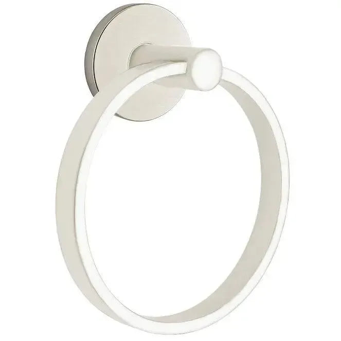 EmtekEmtek Modern Brass Towel Ring with Small Disc Rosette in 