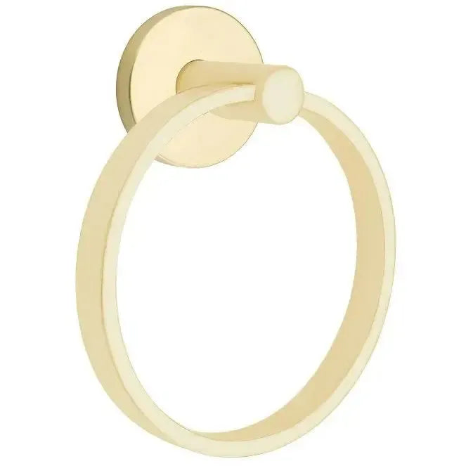EmtekEmtek Modern Brass Towel Ring with Small Disc Rosette in 