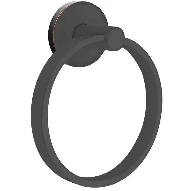 EmtekEmtek Modern Brass Towel Ring with Small Disc Rosette in 