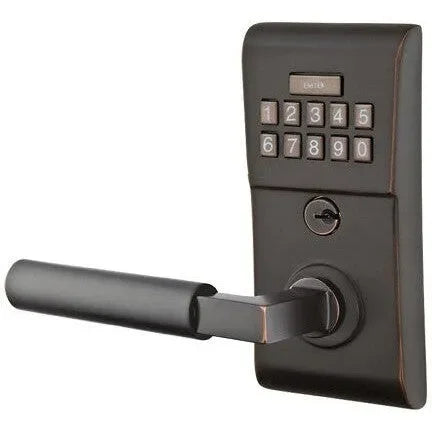 Emtek Modern Electronic Keypad Leverset with Hercules Lever Oil Rubbed Bronze