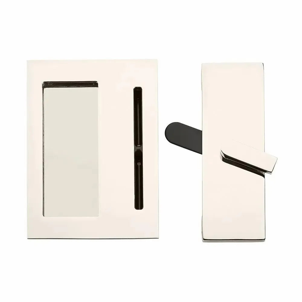 EmtekEmtek Modern Rectangular Barn Door Privacy Lock and Flush Pull with Integrated Strike in 