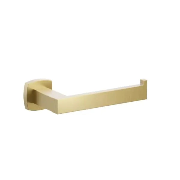 Emtek Modern Rectangular Brass Single Post Paper Holder with Soft Square Rosette in French Antique finish