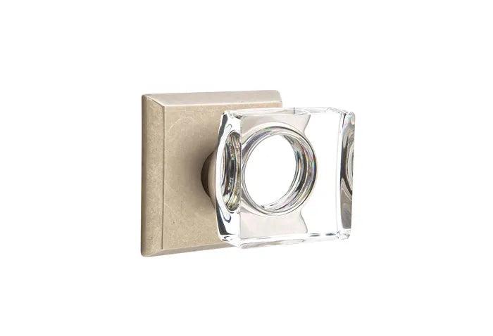 EmtekEmtek Modern Square Crystal Knob with #6 Rosette in 