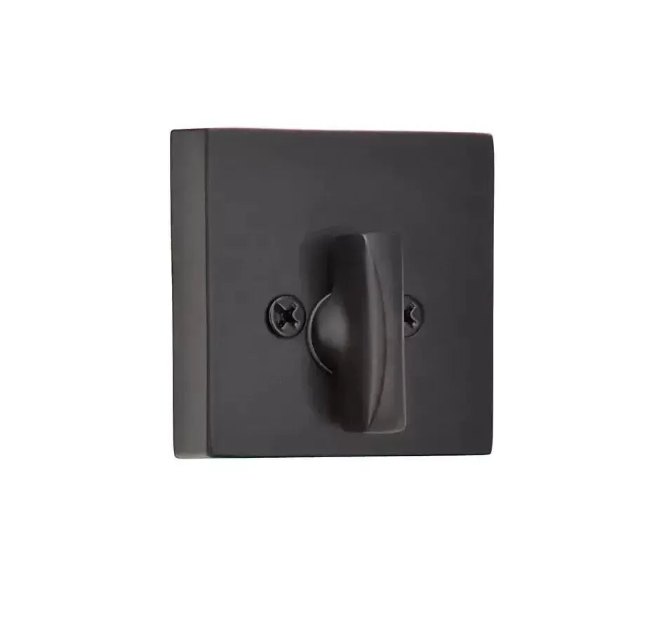 Emtek Modern Square Single Sided Deadbolt in Flat Black finish