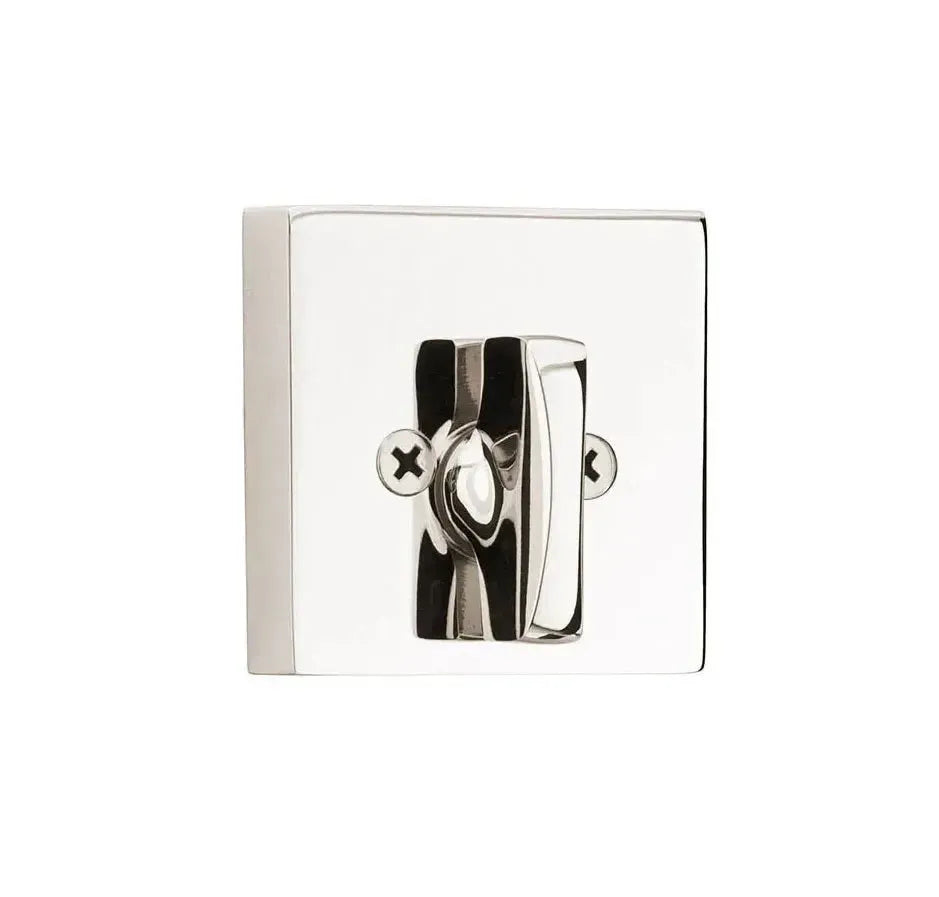 Emtek Modern Square Single Sided Deadbolt in Lifetime Polished Nickel finish