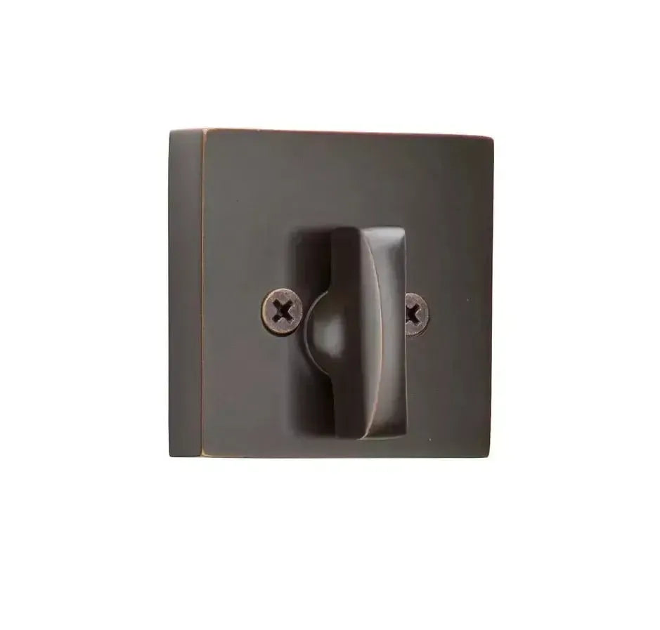 Emtek Modern Square Single Sided Deadbolt in Oil Rubbed Bronze finish