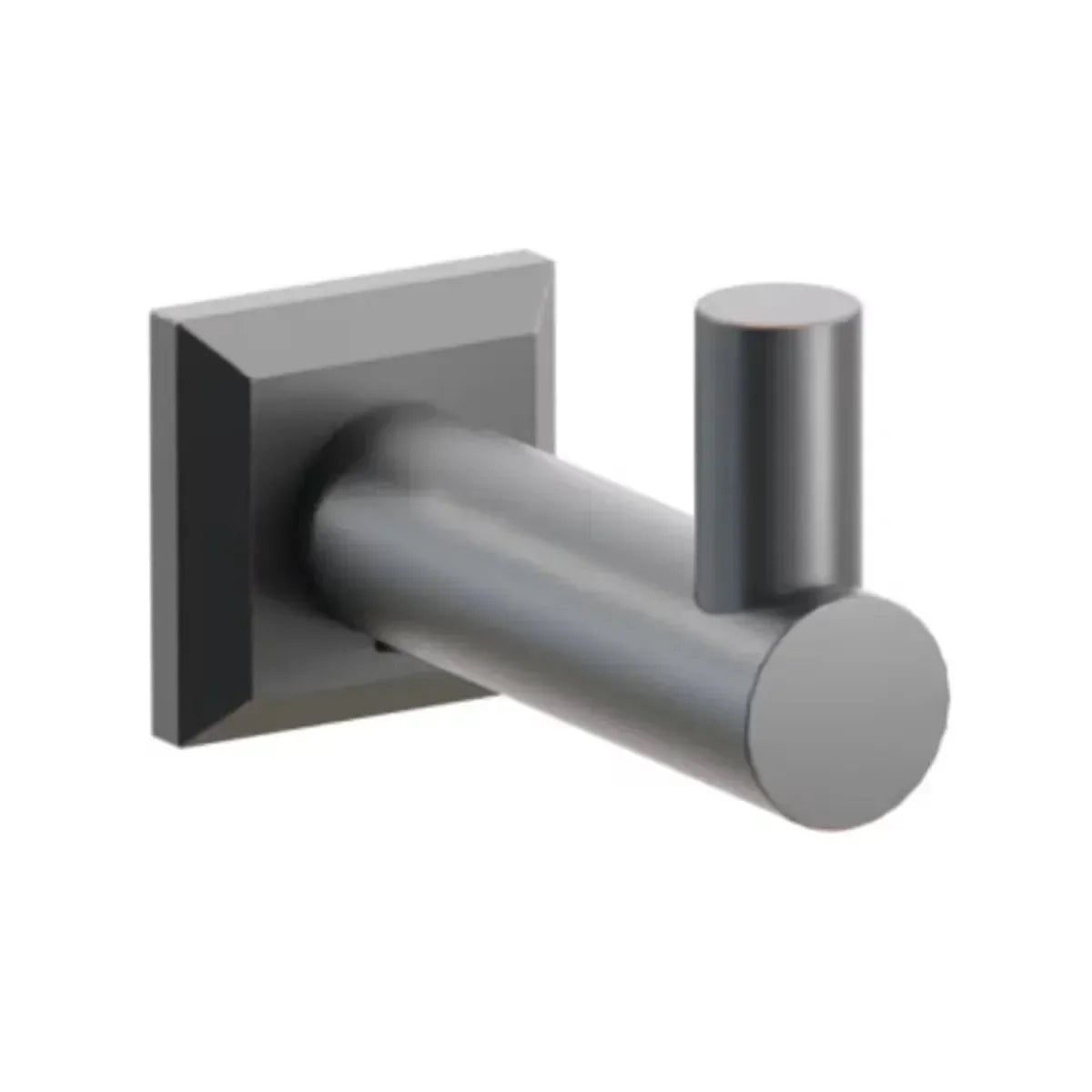 Emtek Modern Tubular Brass Single Hook with Chamfered Square Rosette Oil Rubbed Bronze