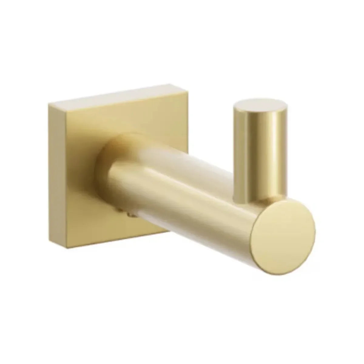 Emtek Modern Tubular Brass Single Hook with Small Square Rosette French Antique