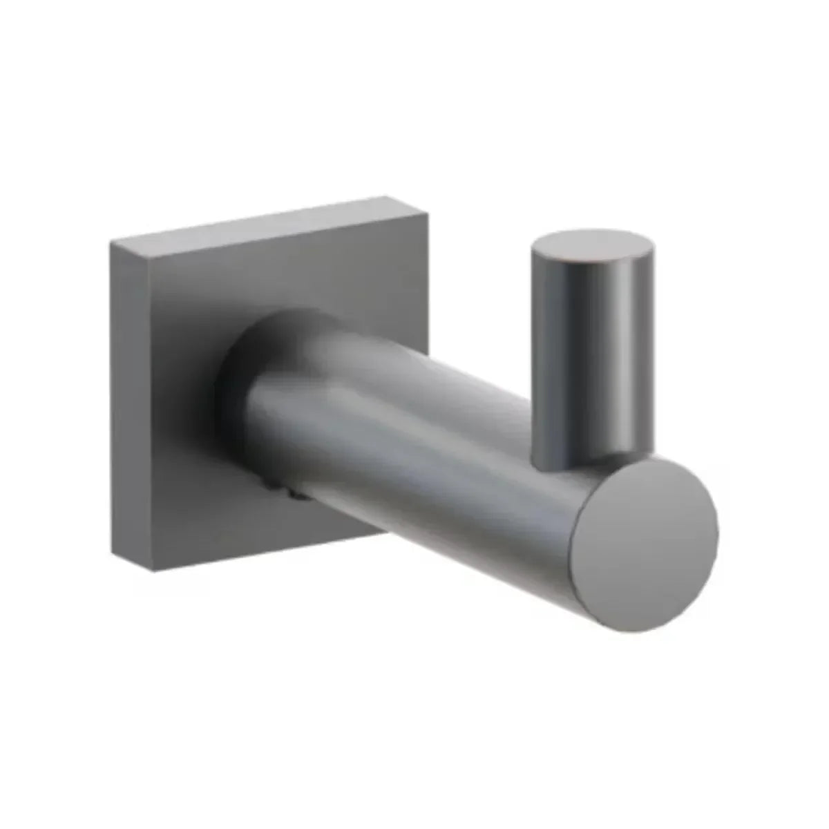 Emtek Modern Tubular Brass Single Hook with Small Square Rosette Oil Rubbed Bronze