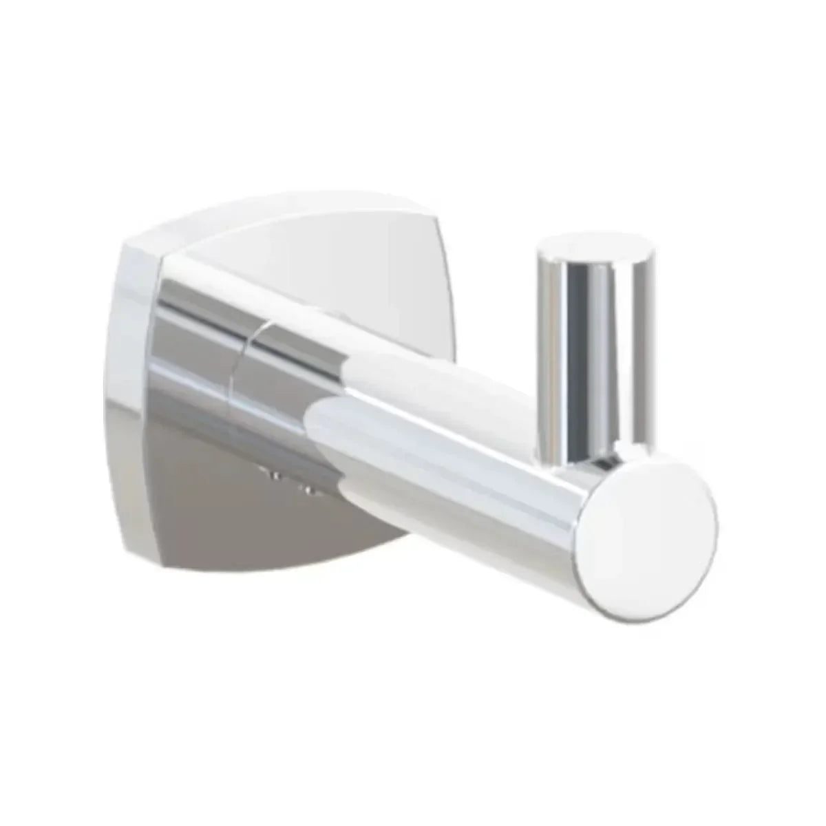Emtek Modern Tubular Brass Single Hook with Soft Square Rosette Polished Chrome