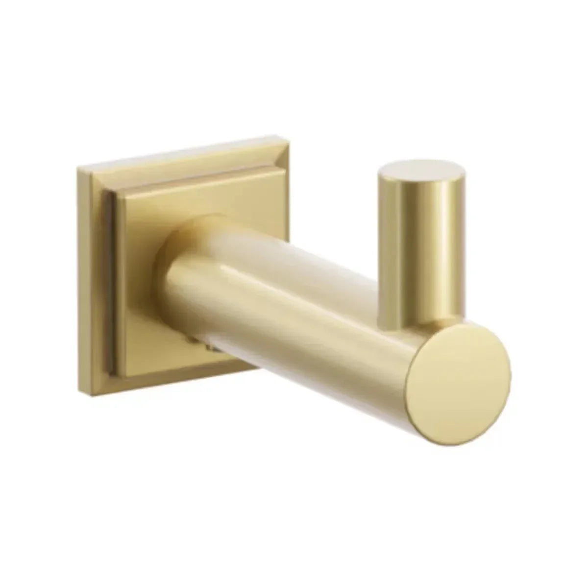Emtek Modern Tubular Brass Single Hook with Step Square Rosette French Antique
