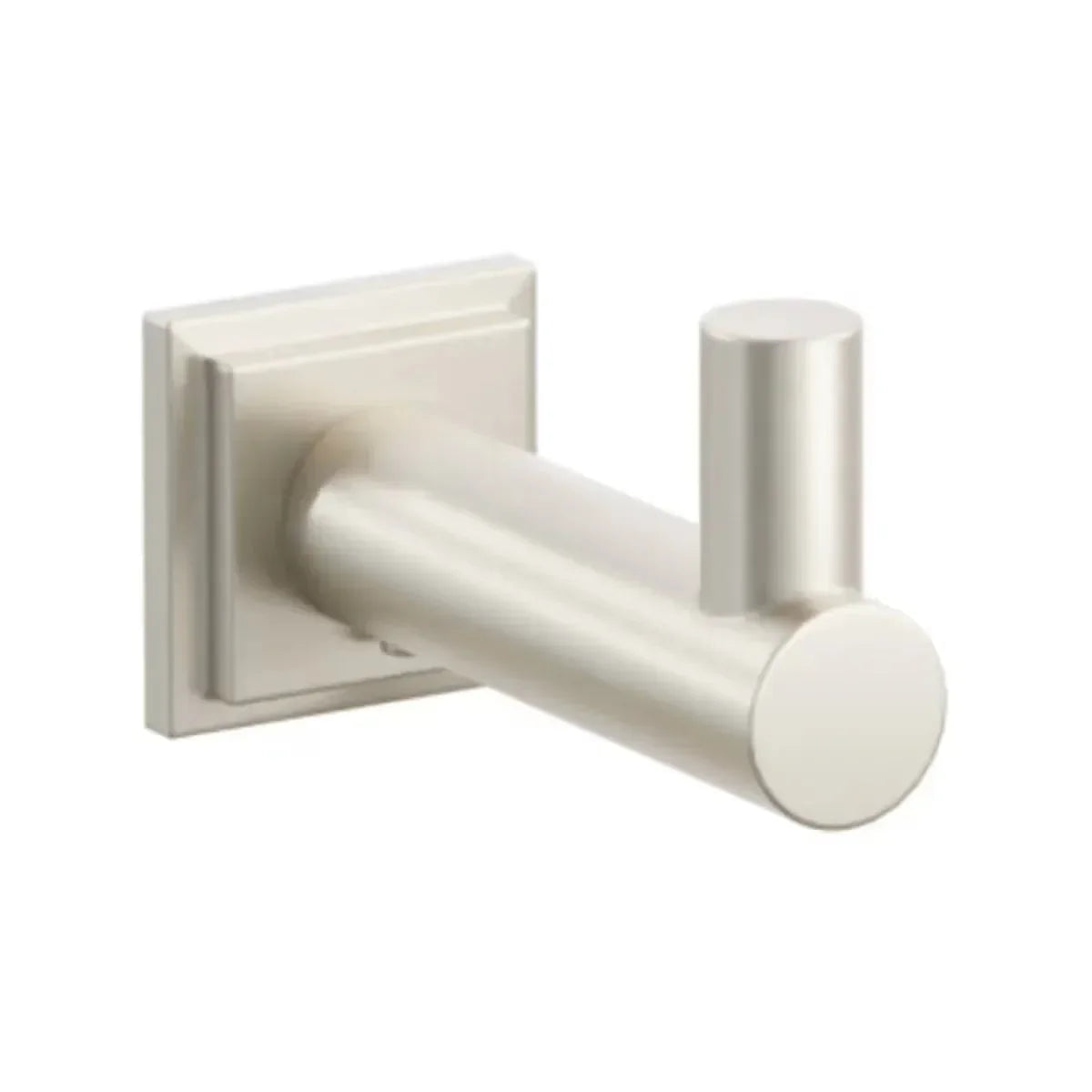 Emtek Modern Tubular Brass Single Hook with Step Square Rosette Satin Nickel