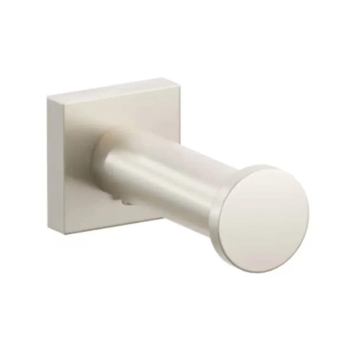 The Emtek Modern Tubular Brass Single Robe Hook with Small Square Rosette in finish.
