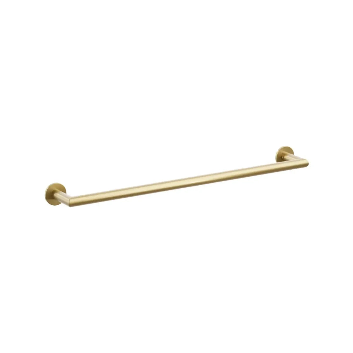 The Emtek Modern Tubular Towel Bar with Small Disc Rosette in French Antique finish.