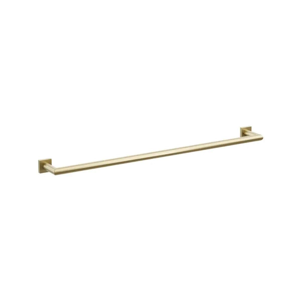 The Emtek Modern Tubular Towel Bar with Modern Small Square Rosette in finish.