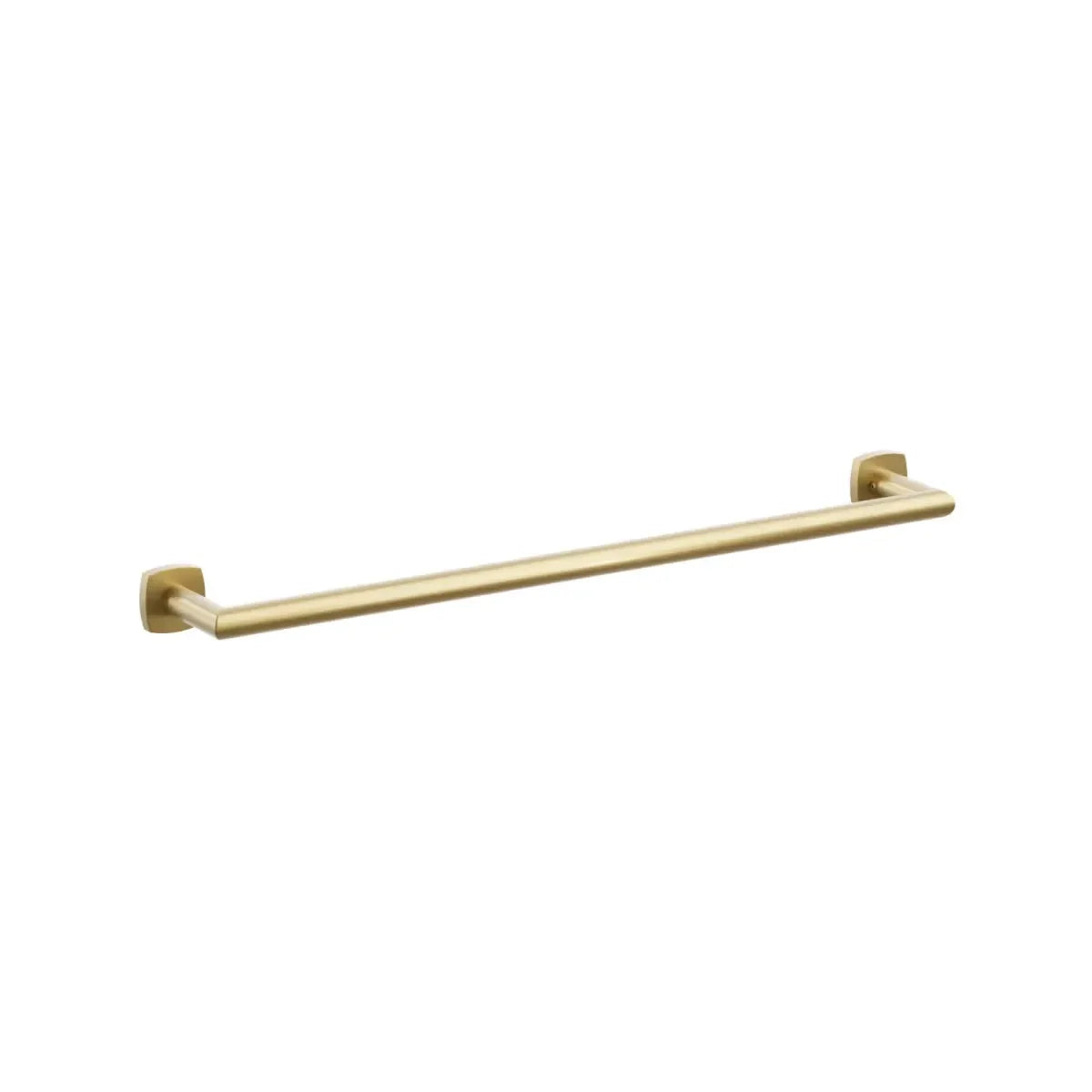 The Emtek Modern Tubular Towel Bar with Soft Square Rosette in finish.