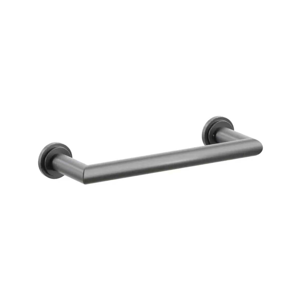 The Emtek Modern Tubular Towel Bar with Step Disk Rosette in Oil Rubbed Bronze finish.