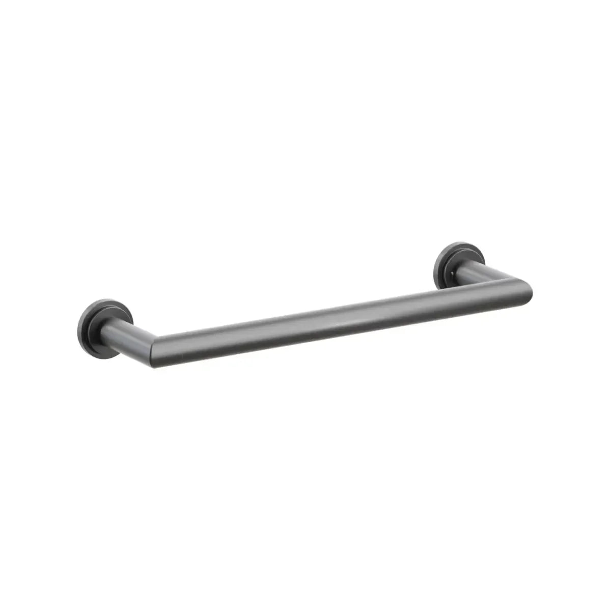 The Emtek Modern Tubular Towel Bar with Step Disk Rosette in Oil Rubbed Bronze finish.