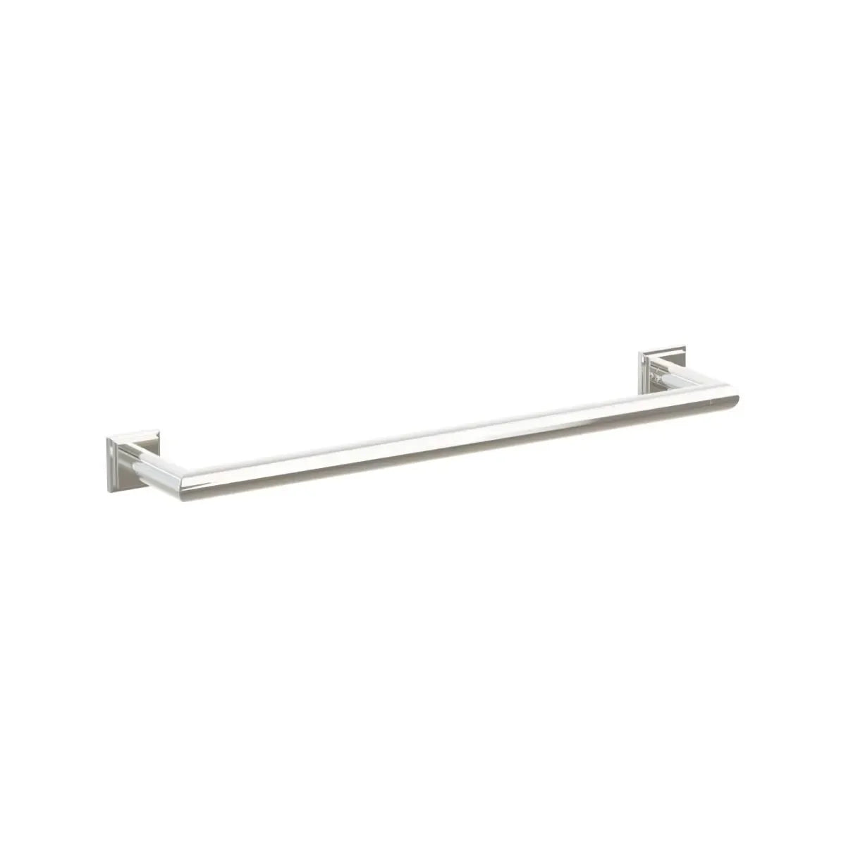 The Emtek Modern Tubular Towel Bar with Step Square Rosette in finish.