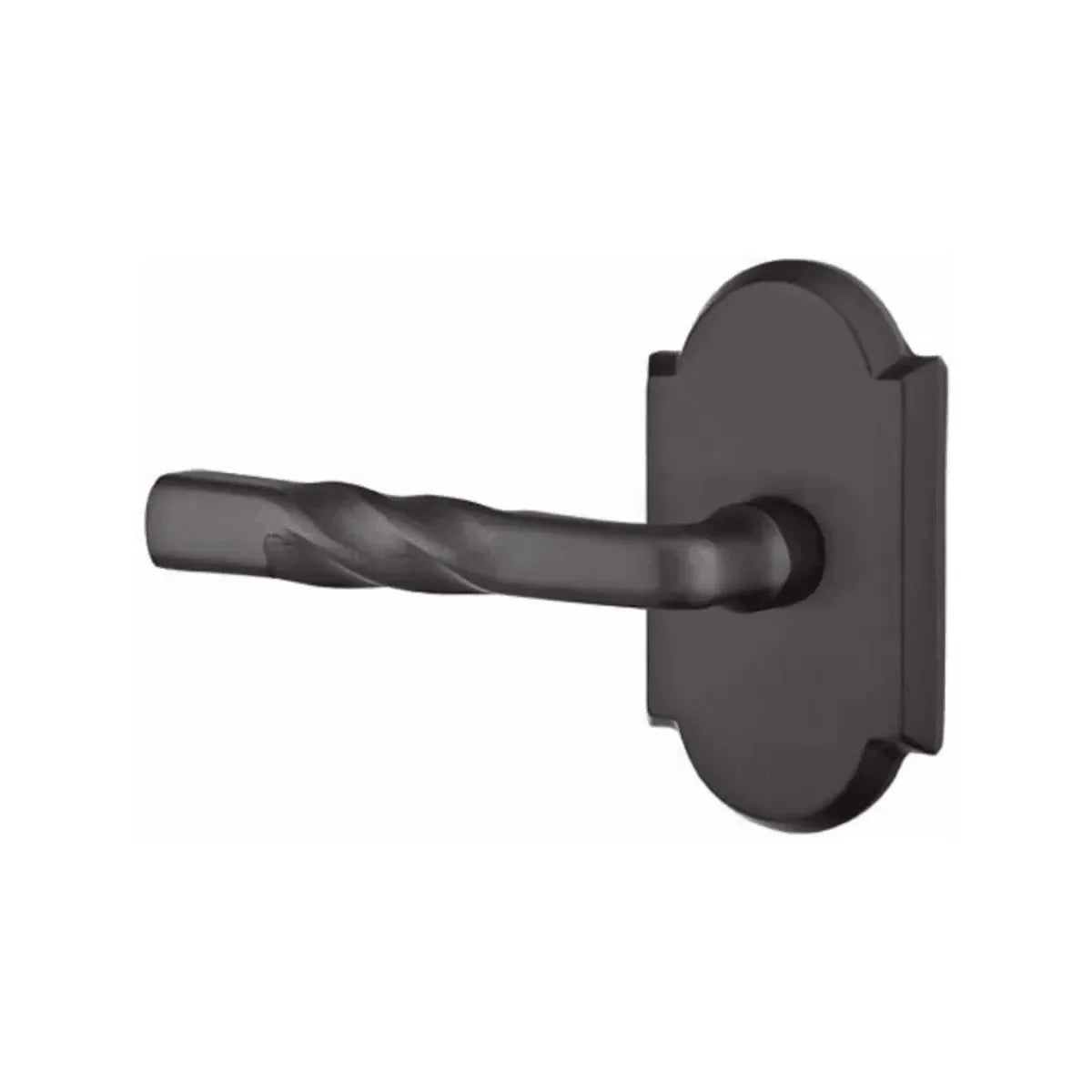 Emtek Montrose Lever With #1 Rosette in Flat Black Bronze Patina finish
