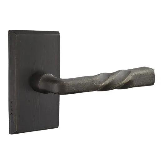 Emtek Montrose Lever With #3 Rosette Medium Bronze Patina