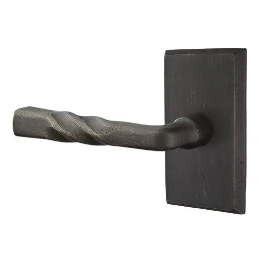 Emtek Montrose Lever With #3 Rosette Medium Bronze Patina
