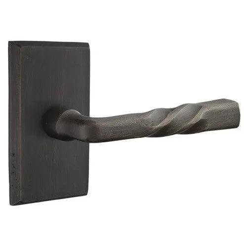 Emtek Montrose Lever With #3 Rosette Medium Bronze Patina