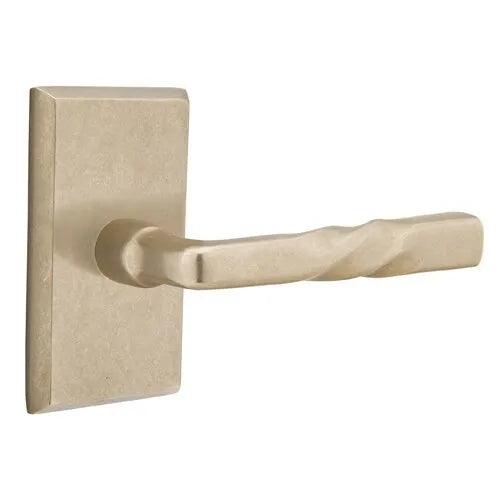Emtek Montrose Lever With #3 Rosette Tumbled White Bronze