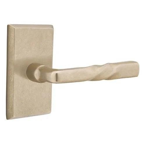 Emtek Montrose Lever With #3 Rosette Tumbled White Bronze