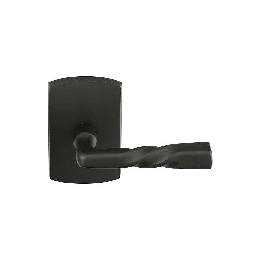 Emtek Montrose Lever With #4 Rosette Flat Black Bronze Patina