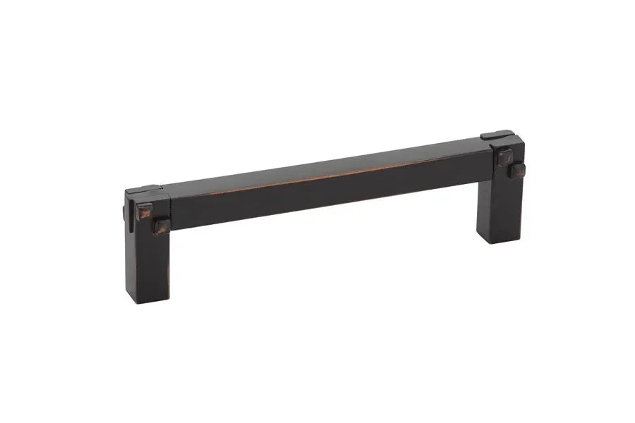 Emtek Mortise & Tenon Cabinet Pull, 4" Center to Center in Oil Rubbed Bronze finish