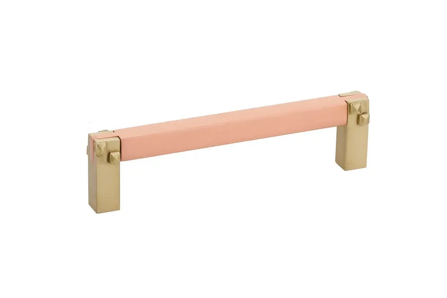 Emtek Mortise & Tenon Cabinet Pull, 4" Center to Center in Satin Brass finish