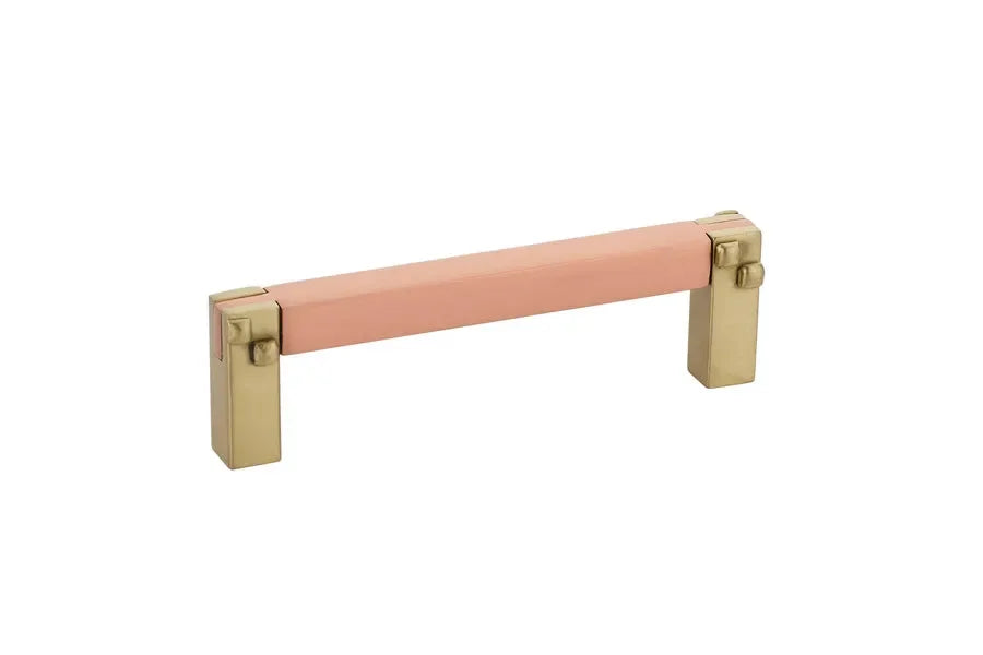 Emtek Mortise & Tenon Cabinet Pull, 3 1/2" Center to Center in Satin Brass finish