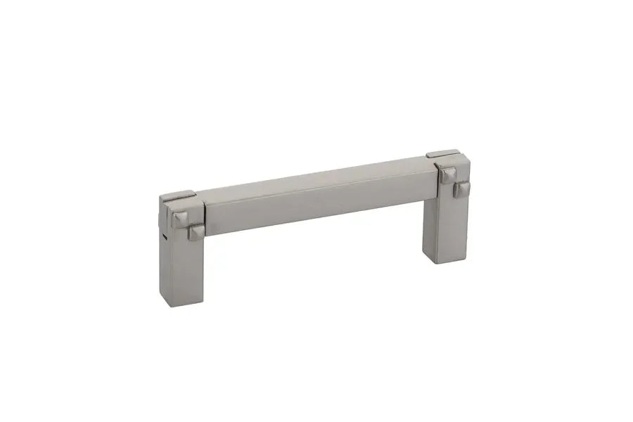 The Emtek Mortise & Tenon Cabinet Pull, 3" Center to Center in Satin Nickel finish