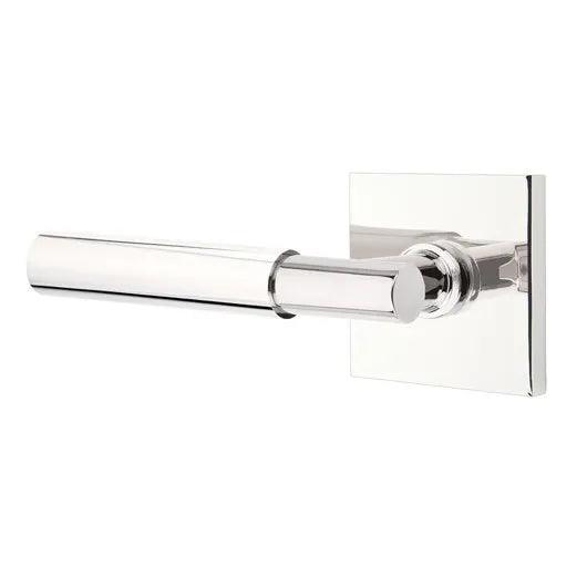 Emtek Myles Lever With Square Rosette in Polished Chrome finish
