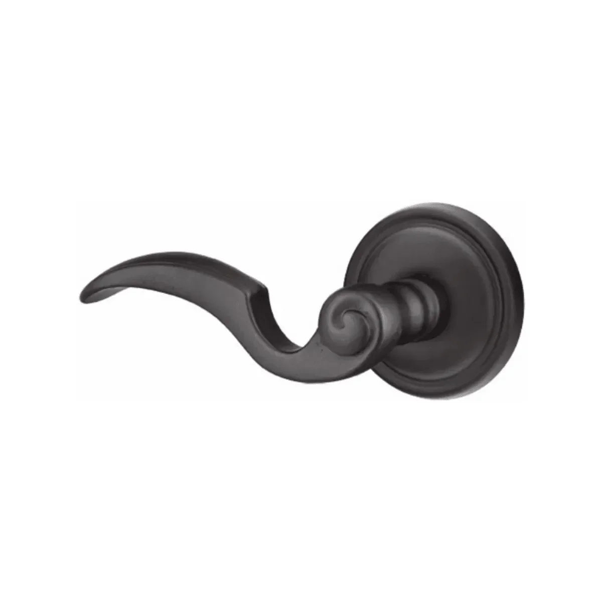 Emtek Napoli Lever With #12 Rosette Flat Black Bronze Patina