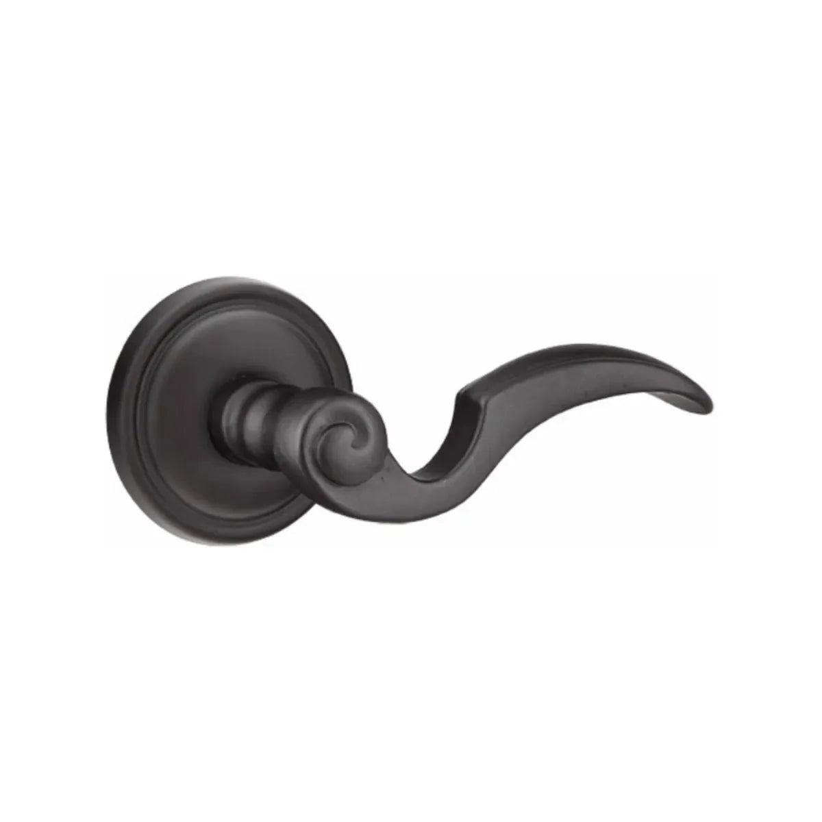 Emtek Napoli Lever With #12 Rosette Flat Black Bronze Patina