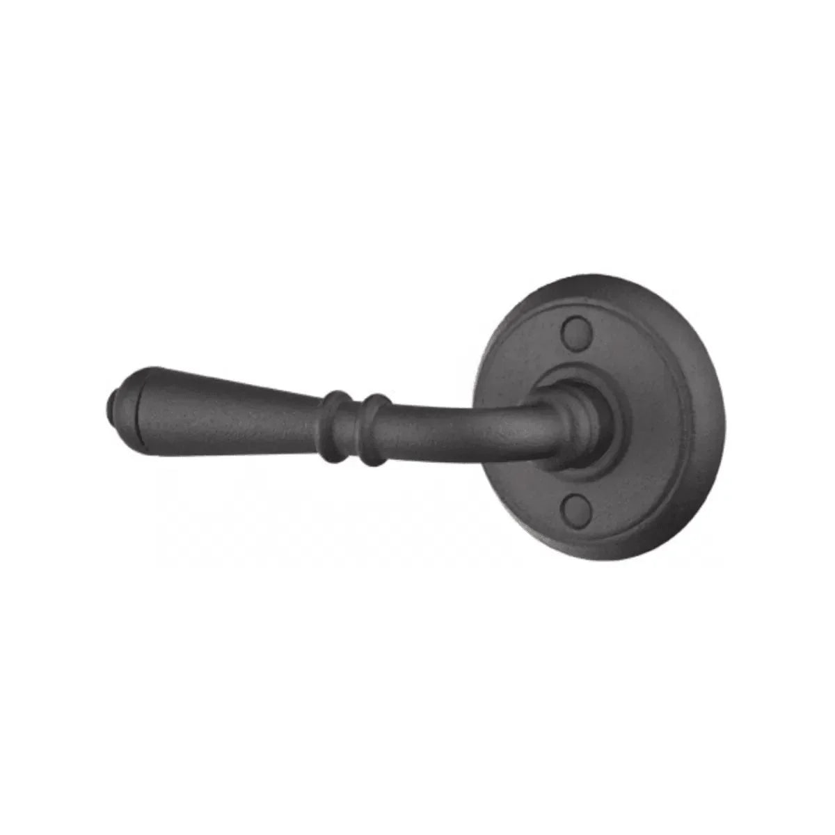 Emtek Normandy Lever With #2 Rosette Flat Black Steel