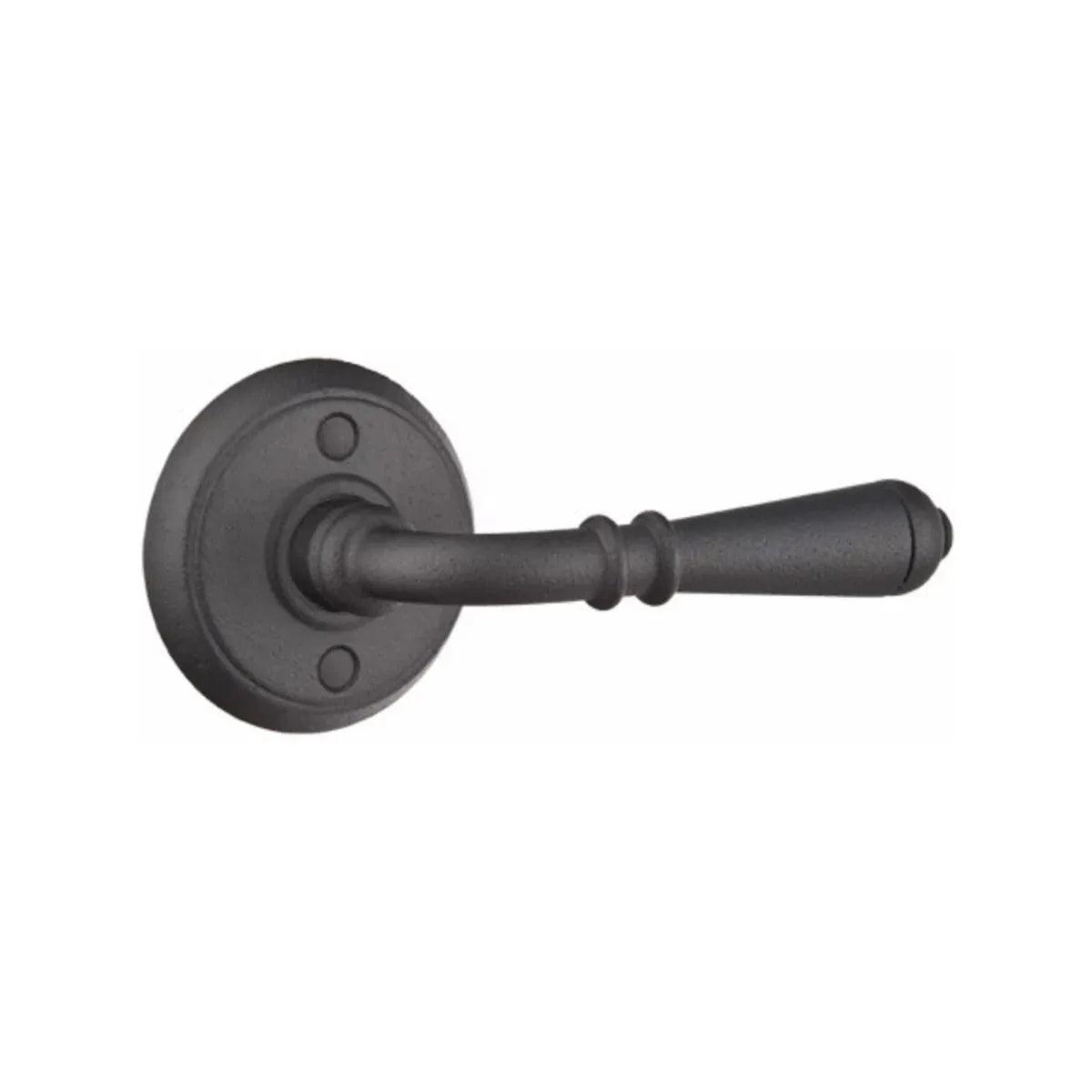 Emtek Normandy Lever With #2 Rosette Flat Black Steel