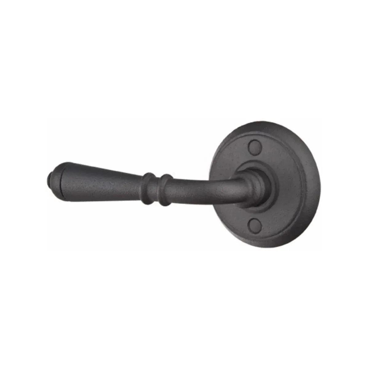 Emtek Normandy Lever With #2 Rosette Flat Black Steel