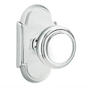 Emtek Norwich Knob With #8 Rosette in Polished Chrome finish