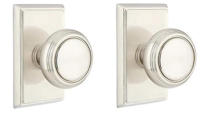 EmtekEmtek Norwich Knob with Rectangular Rosette in 