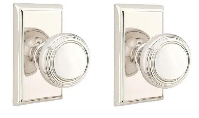 EmtekEmtek Norwich Knob with Rectangular Rosette in 