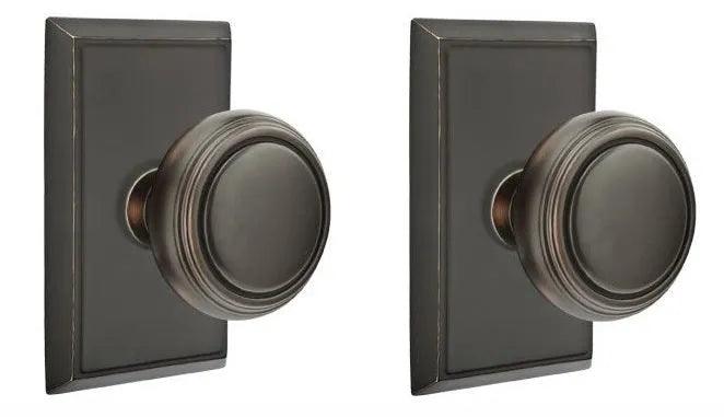 EmtekEmtek Norwich Knob with Rectangular Rosette in 