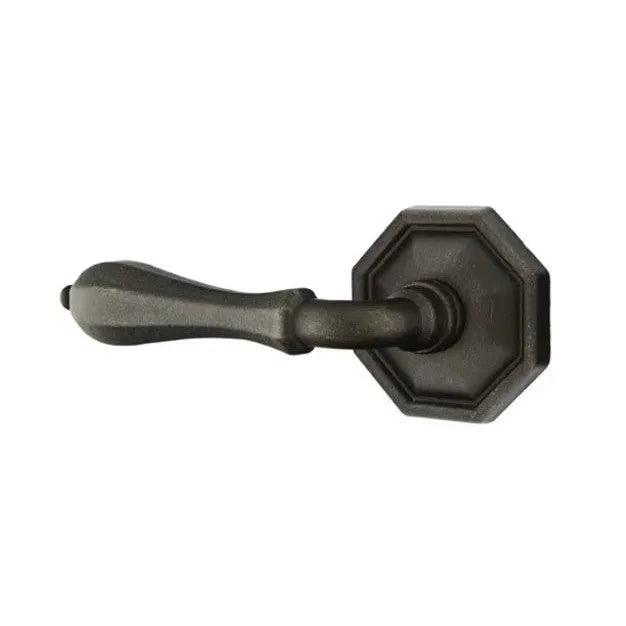 Emtek Octagon Lever With #15 Rosette Medium Bronze Patina