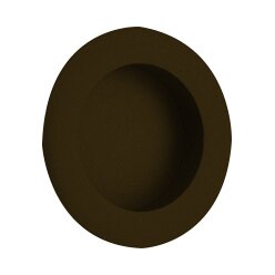 The Emtek 2 1/2" Round Flush Pull in Oil Rubbed Bronze finish