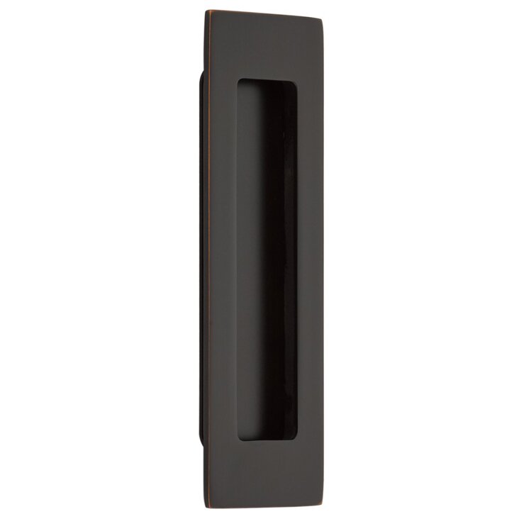 Emtek 6" Modern Rectangular Flush Pull in Oil Rubbed Bronze finish