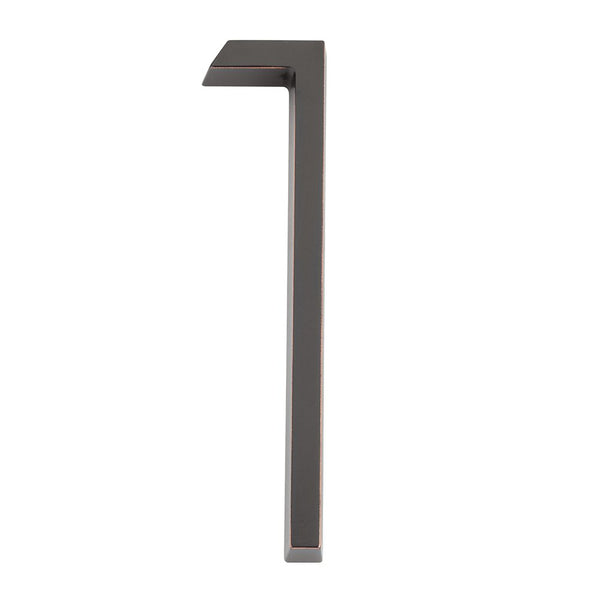 Emtek 7" Modern House Number, No. 1 in Oil Rubbed Bronze finish