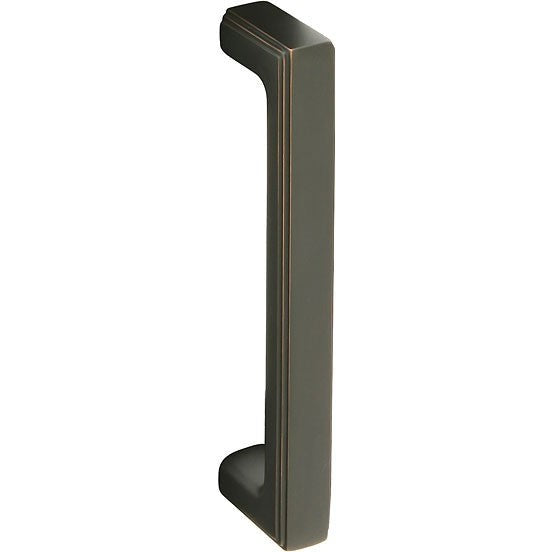 The Emtek 8" Wilshire Door Pull in Oil Rubbed Bronze finish