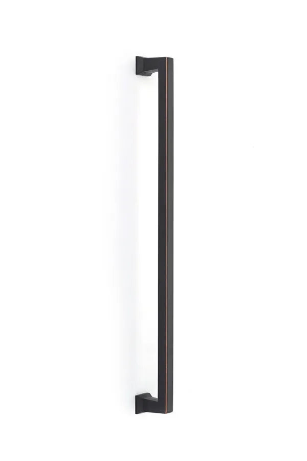 The Emtek Alexander Appliance Pull, 18" Center to Center in Oil Rubbed Bronze finish
